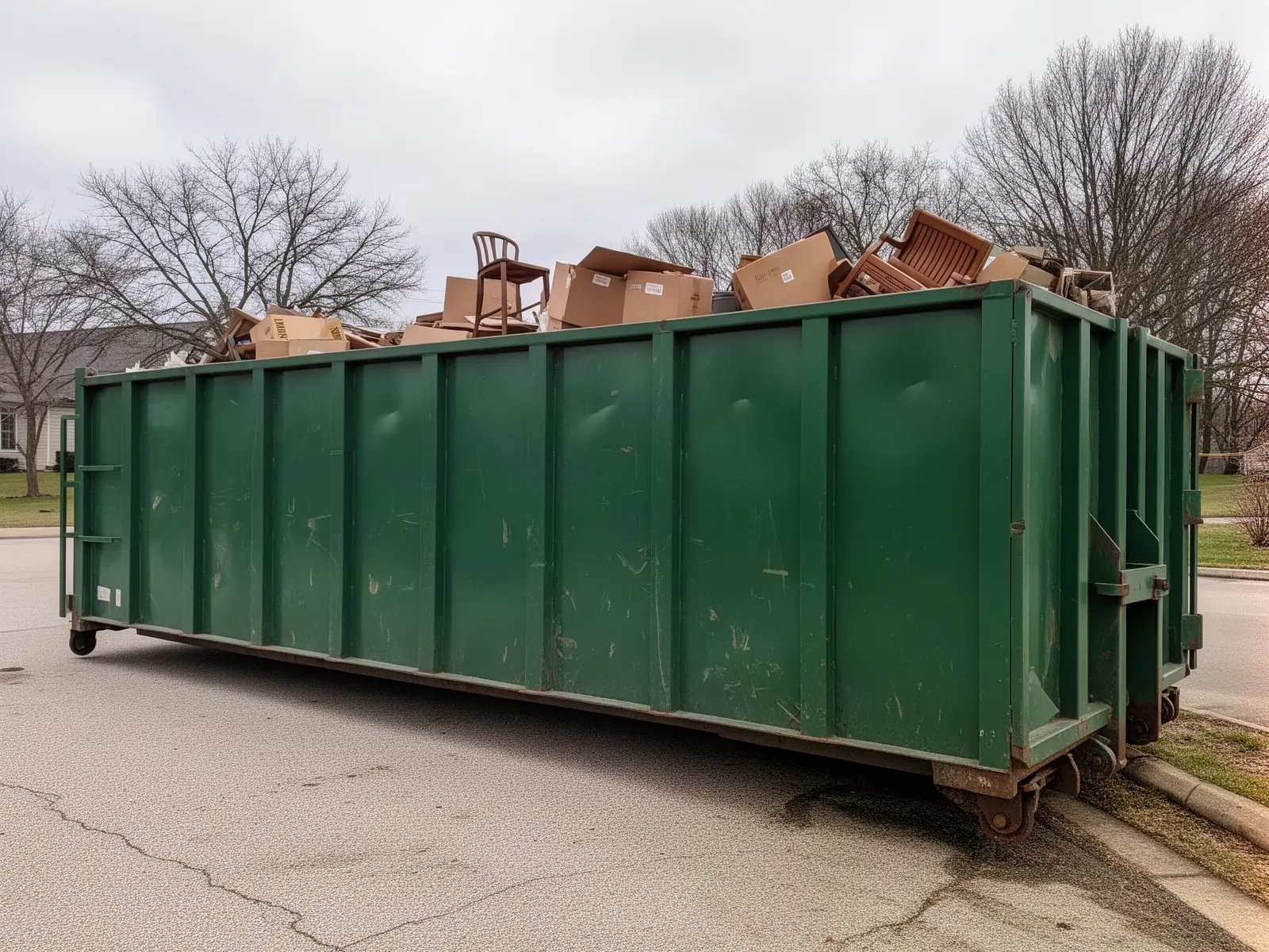 Roll-off dumpster from Little Chucho's Dumpster Co. in Oklahoma City, OK